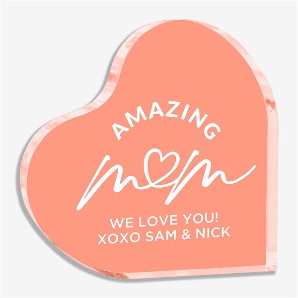 Amazing Mom Personalized Acrylic Heart Keepsake  - 55003