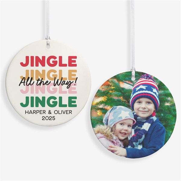 Festive Phrases Personalized Christmas Ornament - 55042