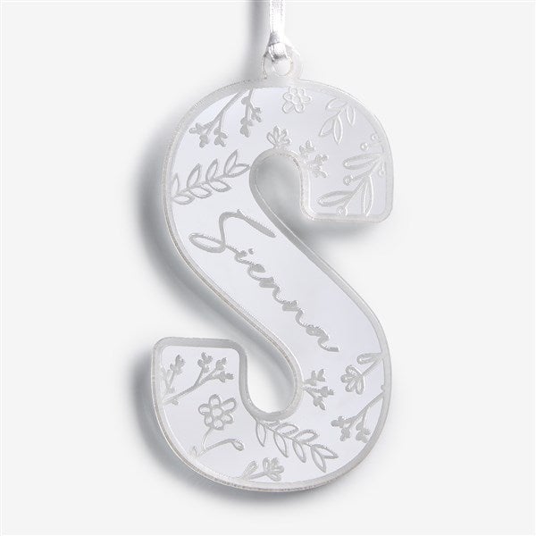 Pattern Initial Personalized Acrylic Ornament - 55044