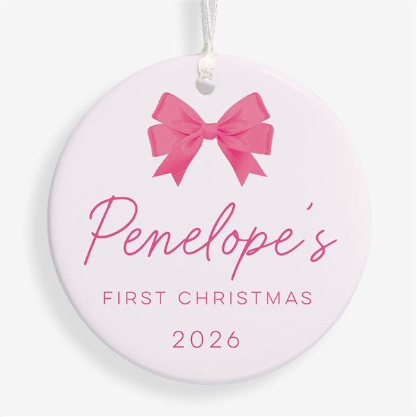 Holiday Bow Personalized Ornament  - 55049
