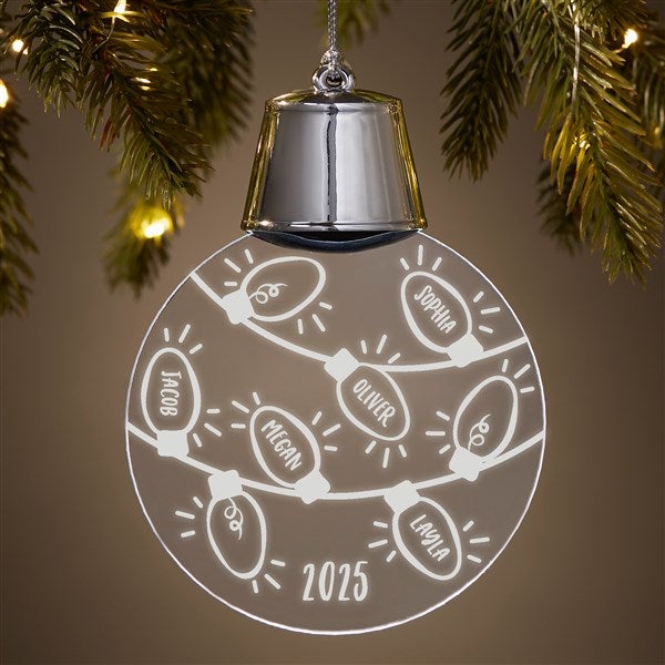 Family Lights Personalized LED Acrylic Ornament  - 55057
