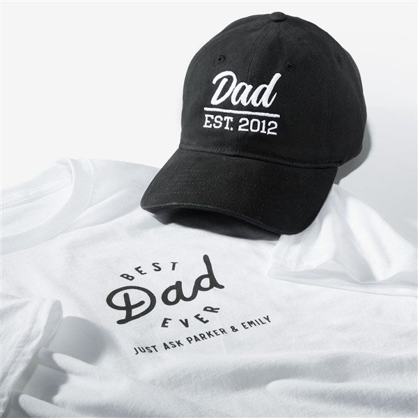 Best Dad Ever Personalized Hat & Shirt Gift Set - 55070