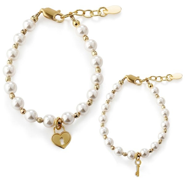 Mom & Me 14K Gold/Sterling Beaded Bracelet Set by Jessie James Decker - 55104