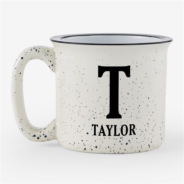Initial Impressions Personalized Speckled Ceramic Camp Mug - 55108