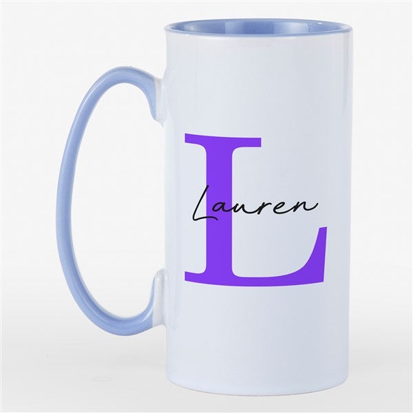 Simple Signature Personalized Ceramic Tall Skinny Mug - 55110