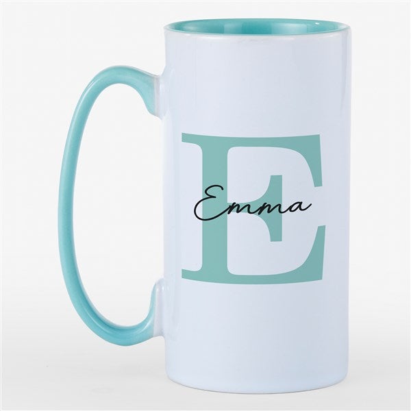 Simple Signature Personalized Ceramic Tall Skinny Mug - 55110