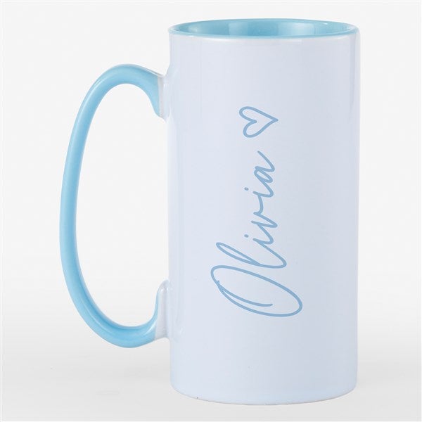 Scripty Heart Name Personalized Ceramic Tall Skinny Mug - 55111