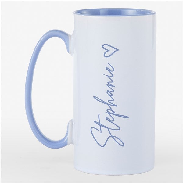 Scripty Heart Name Personalized Ceramic Tall Skinny Mug - 55111