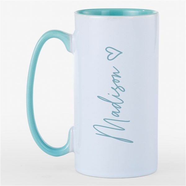 Scripty Heart Name Personalized Ceramic Tall Skinny Mug - 55111