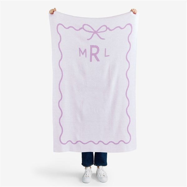 Petite Monogram Knit Blanket - 55143D