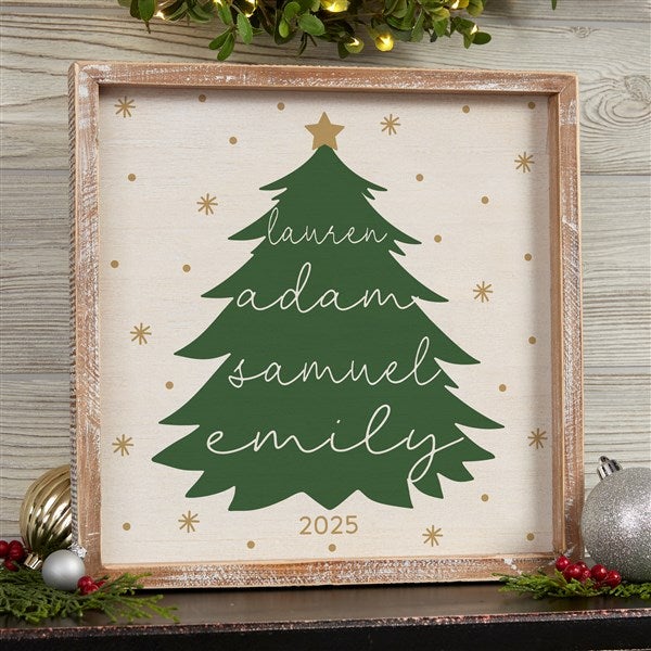 Scripted Spruce Personalized Christmas Frame Wall Art - 55148