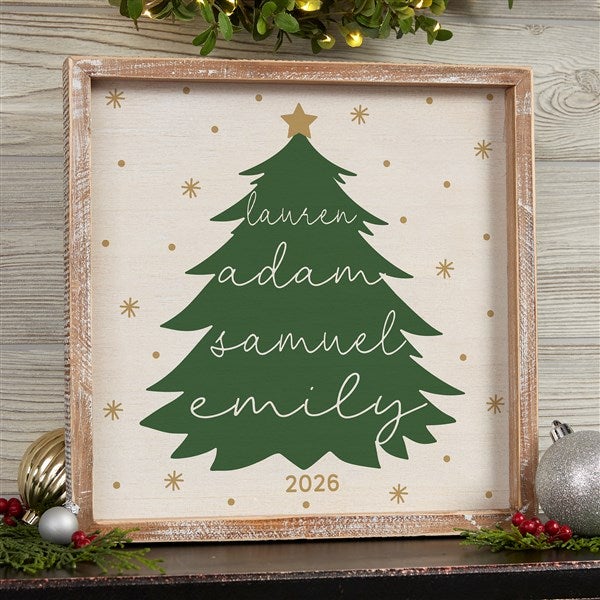 Scripted Spruce Personalized Christmas Frame Wall Art - 55148