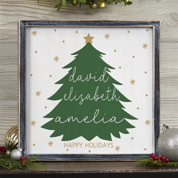 Scripted Spruce Personalized Christmas Frame Wall Art - 55148