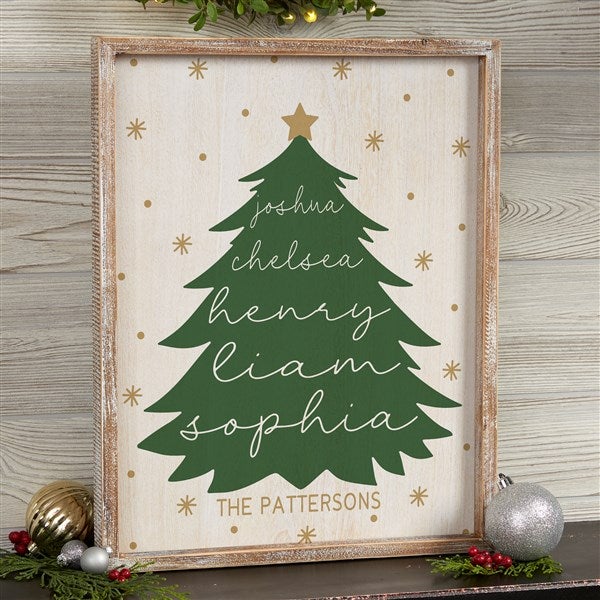 Scripted Spruce Personalized Christmas Frame Wall Art - 55148