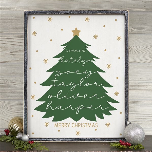 Scripted Spruce Personalized Christmas Frame Wall Art - 55148