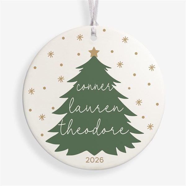 Scripted Spruce Personalized Ornament - 55149