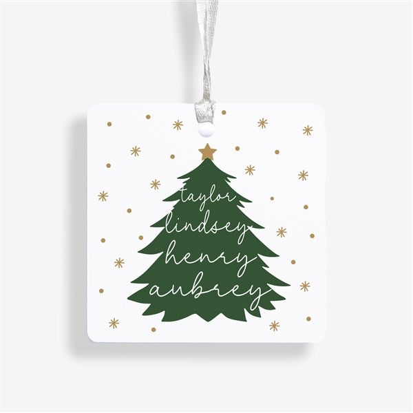 Scripted Spruce Personalized Ornament - 55149