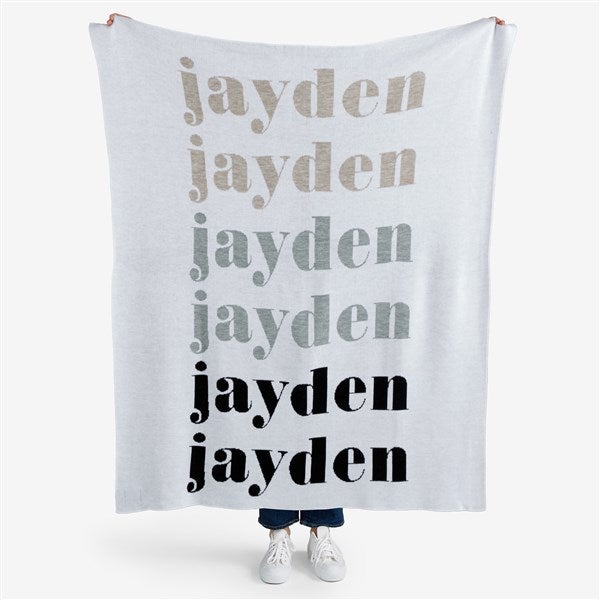 Ombre Name Personalized 50x60 Knit Blanket - 55171D