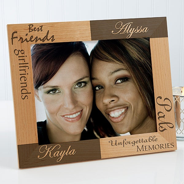 Personalized Best Friends Wooden Picture Frames - Engraved Free - 5518