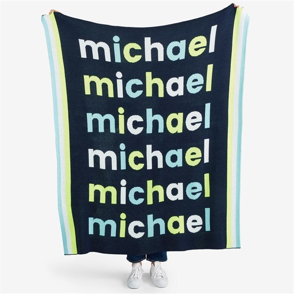 Color Pop Personalized 50x60 Knit Blanket - 55180D