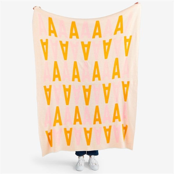 Initial Pattern Personalized 50x60 Knit Blanket - 55194D