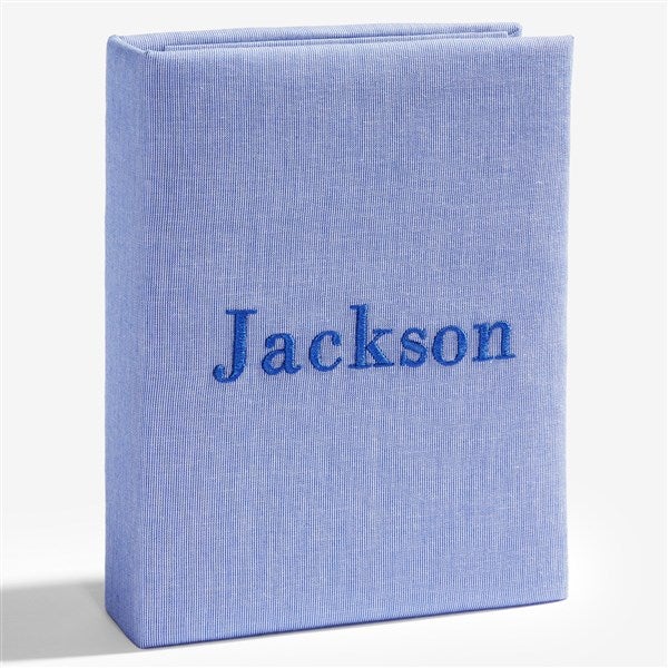 Personalized Micro Striped Cotton Photo Album - 55227D