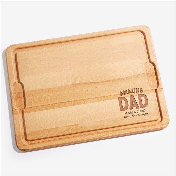 Amazing Dad Personalized Hardwood Cutting Board  - 55229