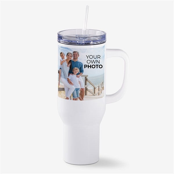Your Own Photo Personalized White 40 oz. Tumbler - 55233