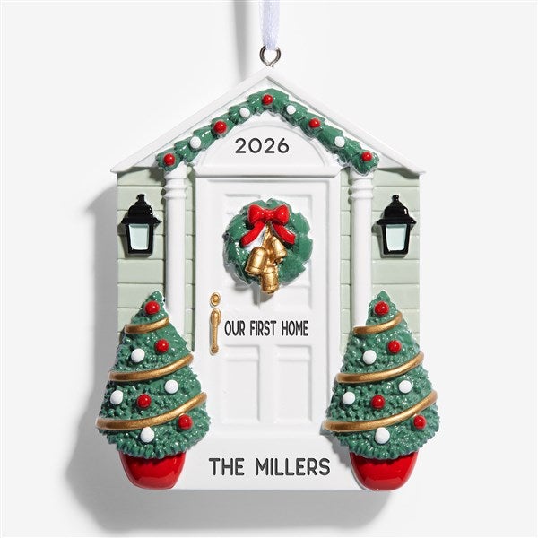 Merry Welcome Personalized Front Door Ornament  - 55243