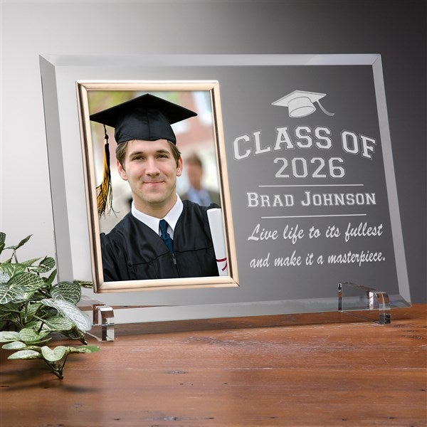 Engraved Glass Photo Frame - Graduation Edition