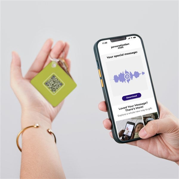 Photo Personalized Keyring with Audio QR Code