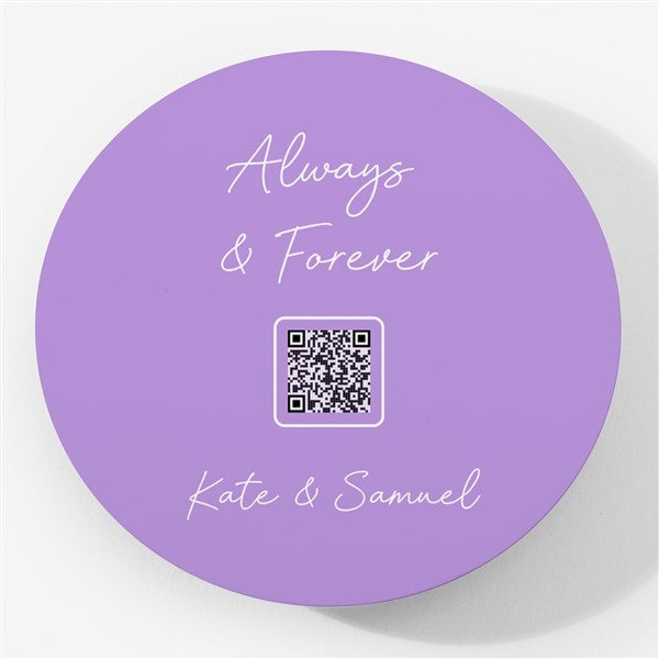 Personalized Metal Round Magnet with Video QR Code - 55313