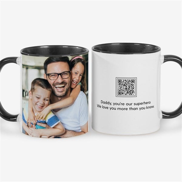 Photo Personalized Coffee Mug with Video QR Code - 55314