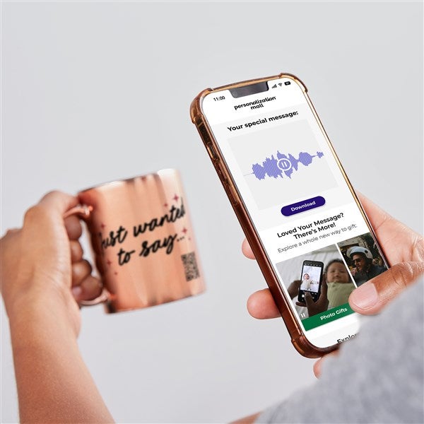 Personalized 11oz Metallic Mug with Audio QR Code