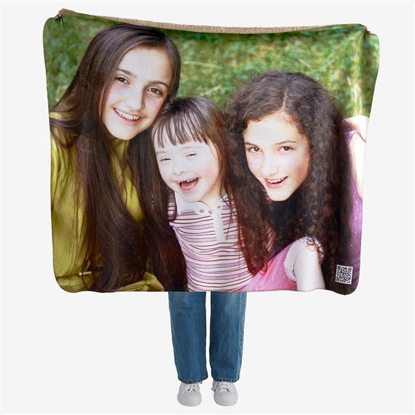 Photo Personalized Photo Blanket with Audio QR Code - 55317