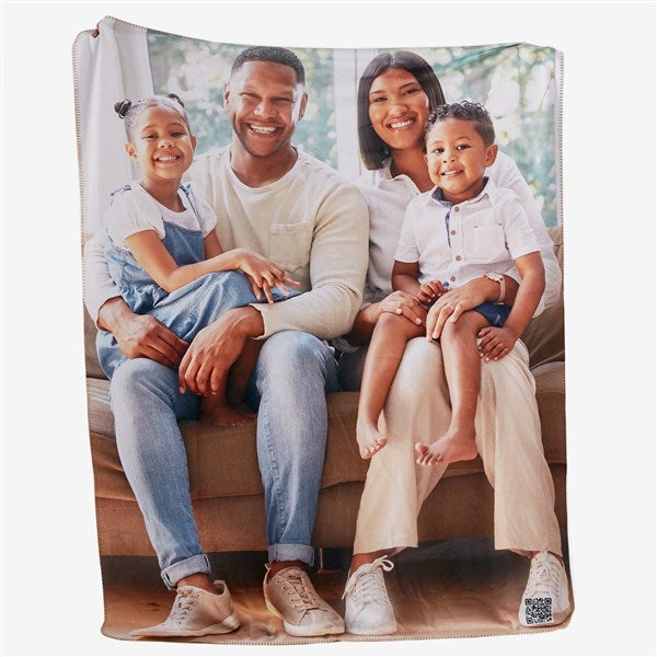 Photo Personalized Photo Blanket with Audio QR Code - 55317