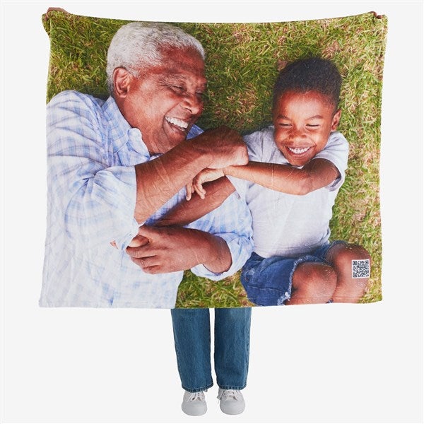 Photo Personalized Photo Blanket with Video QR Code - 55318