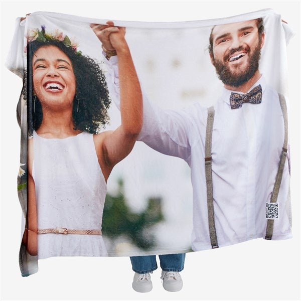 Photo Personalized Photo Blanket with Video QR Code - 55318