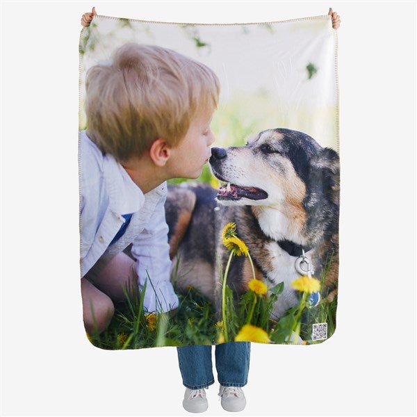 Photo Personalized Photo Blanket with Video QR Code - 55318