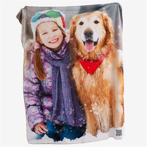 Photo Personalized Photo Blanket with Video QR Code - 55318