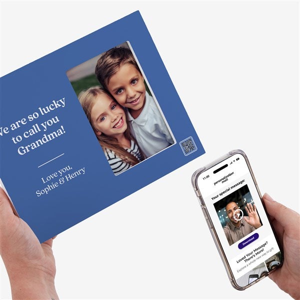 Personalized Qr Code Frames Personalized Off-Set Frame with Video QR Code
