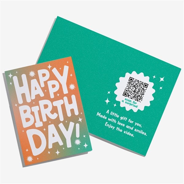 Birthday Personalized Greeting Card with Video QR Code - 55332