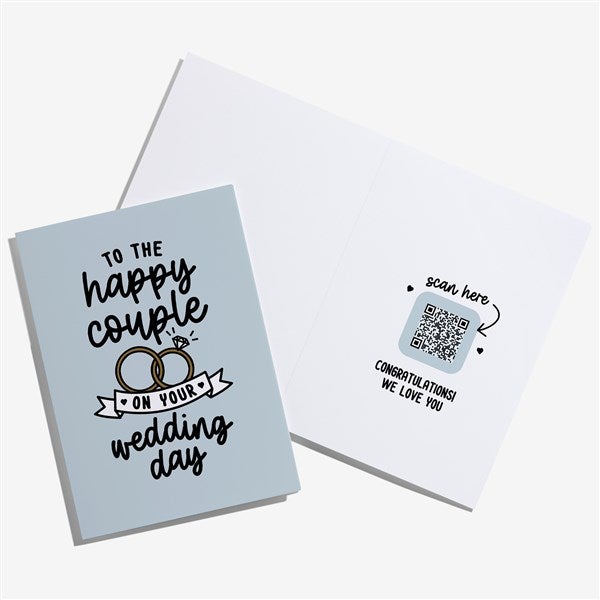 Wedding Personalized Greeting Card with Audio QR Code - 55336
