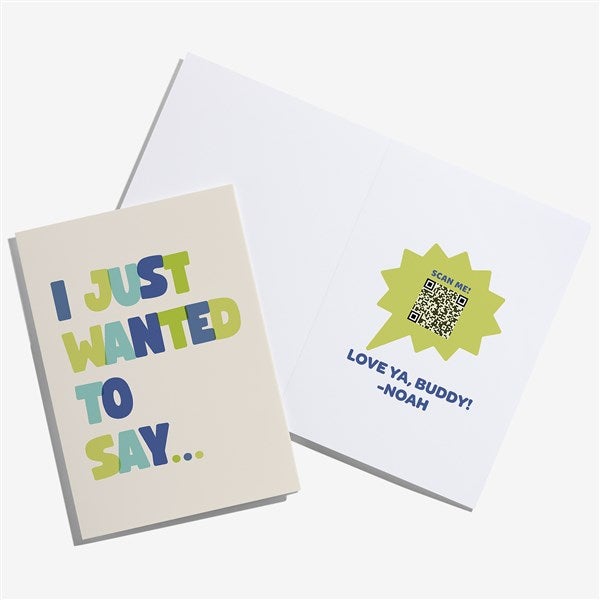 Friendship For Him Personalized Greeting Card with Video QR Code - 55341