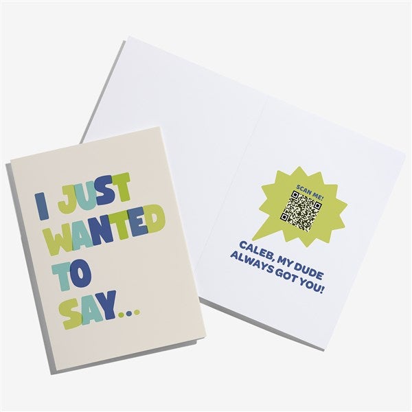 Friendship For Him Personalized Greeting Card with Audio QR Code - 55342