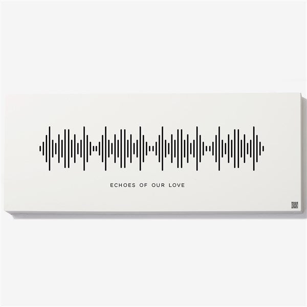 SOUNDWAVES Personalized Wedding Canvas Print - 55349