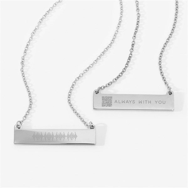 SOUNDWAVES Personalized Nameplate Necklace - 55352