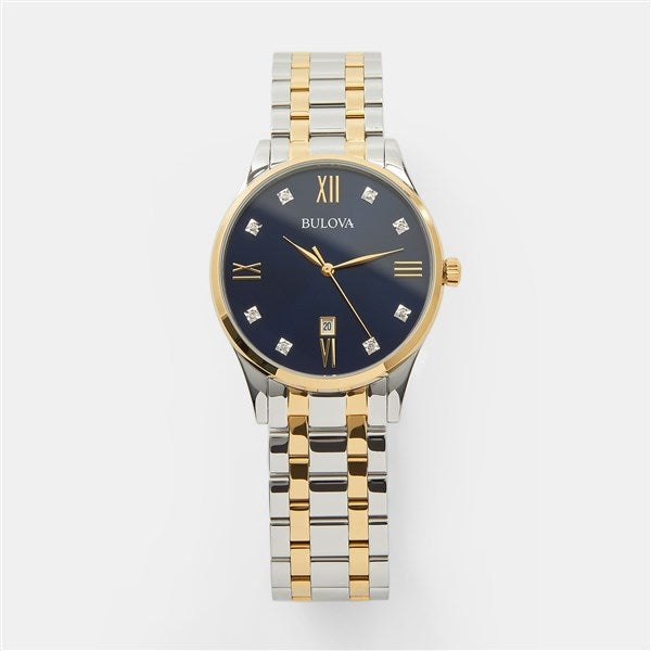 Personalized Logo Bulova Two-Tone Diamond Watch - 55476
