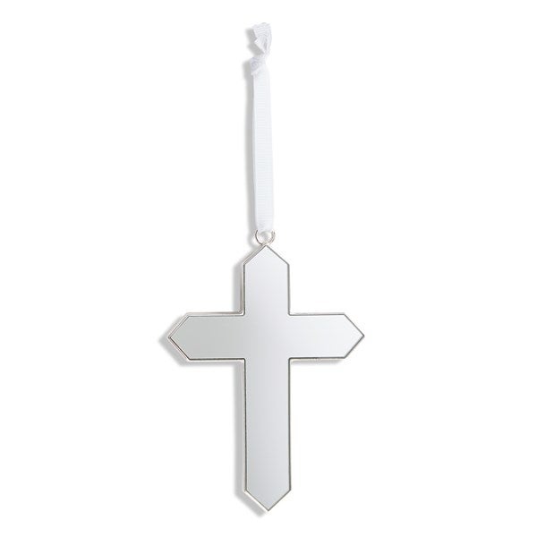 Engraved Mirrored Cross Ornament - 55518
