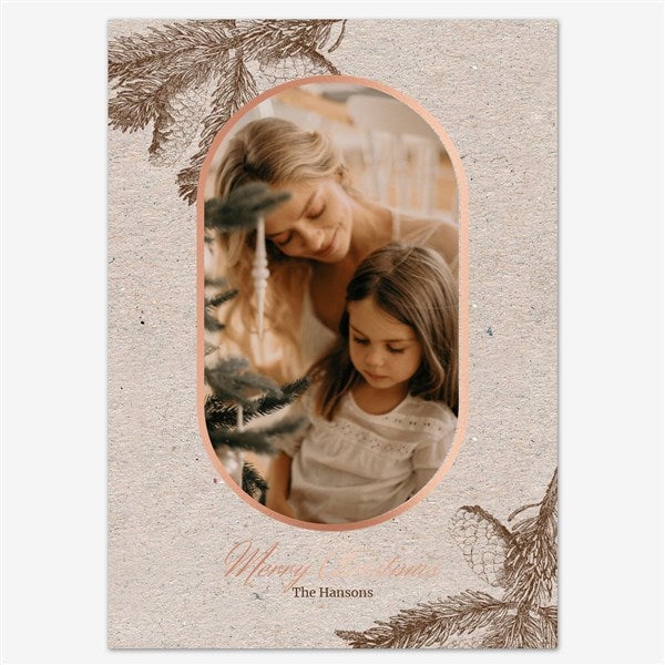 Boughs of Joy Holiday Personalized Photo Card - 55536D